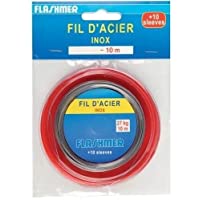 FLASHMER – Alambre de acero trenzado- 7 hebras- acero inoxidable- revestimiento de nailon- 10 m